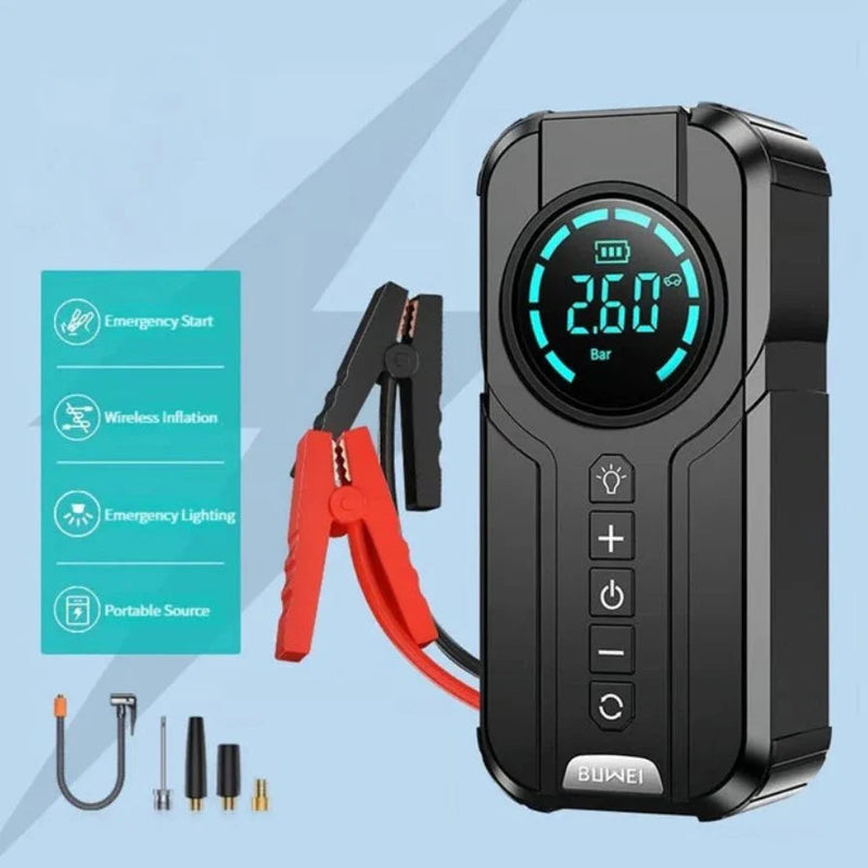 Jump Starter With Air Pump القفز كاتب مع مضخة الهواء